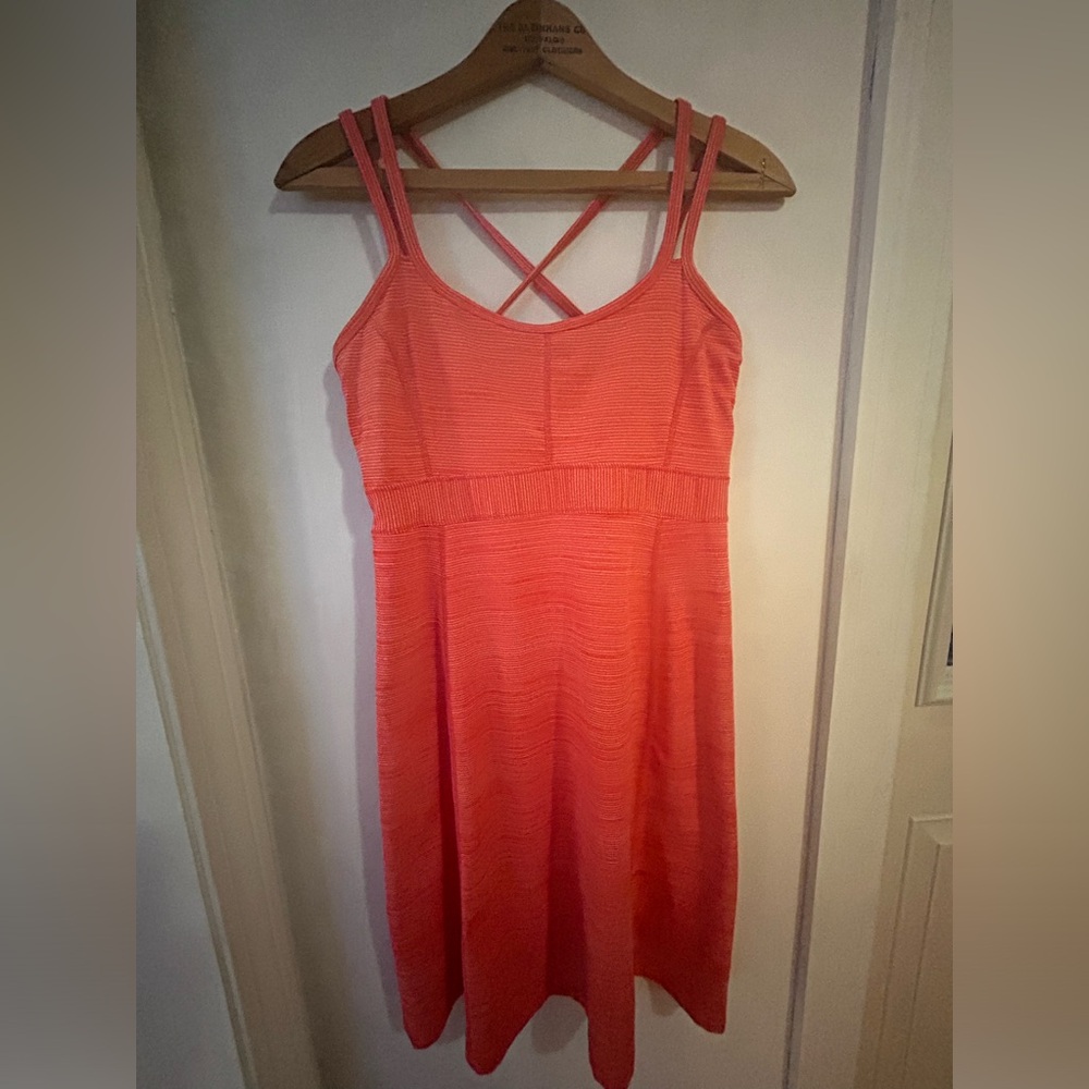 Marmot size small orange racerback dress with built in bra.
